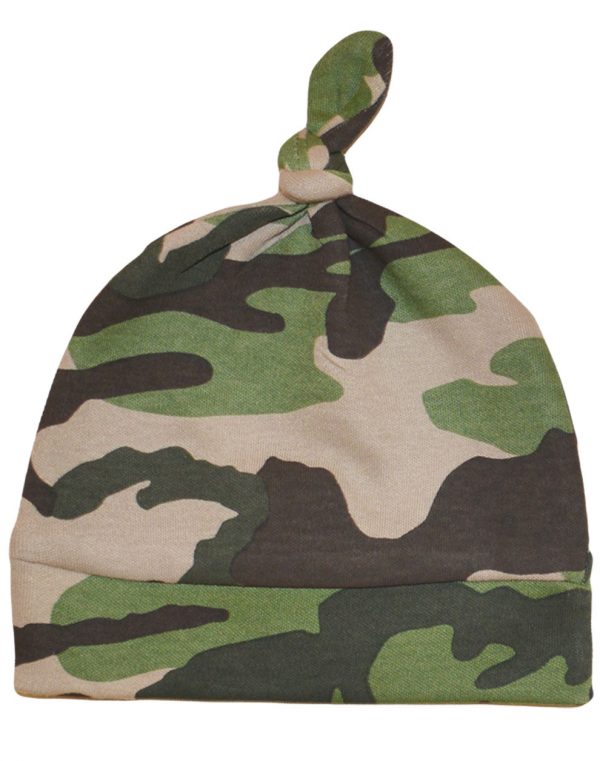 2 pcs set of hats cotton with army print