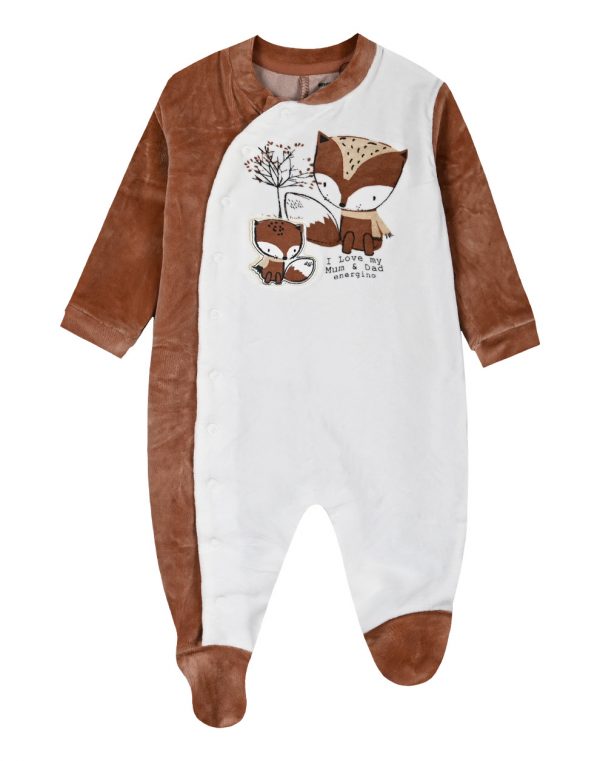 Baby Boy velor bodysuit (0 -15 months)