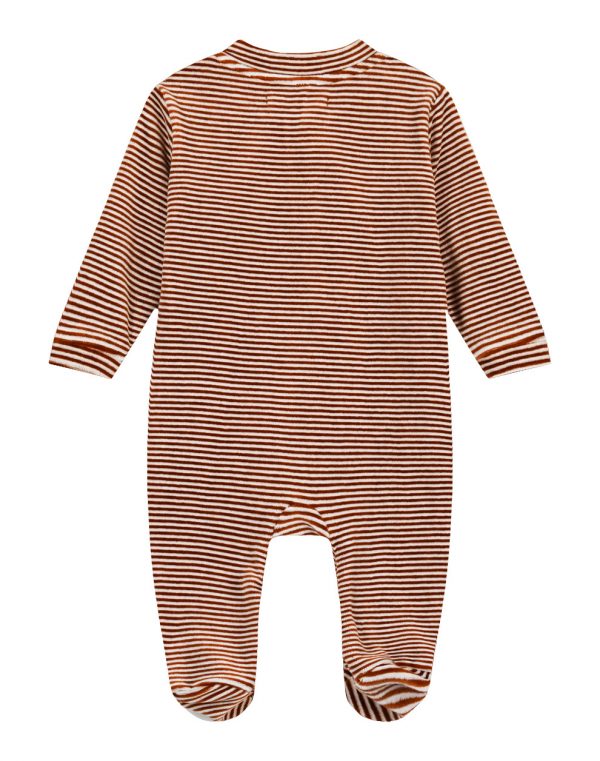 Baby Boy striped velor bodysuit (0 -15 months)