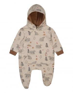 Baby Boy cotton jumpsuit with hood (0 -15 months)