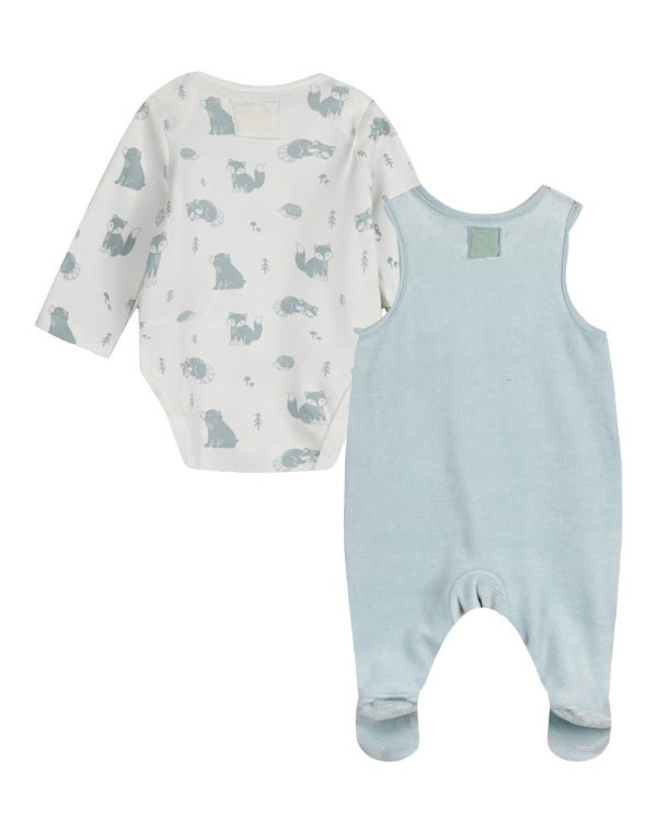 Baby Boy allover print, velor bodysuit (0 -15 months)