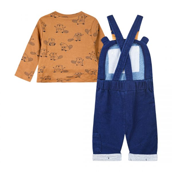 Baby set shirt with overalls for boy (3 - 18 months)