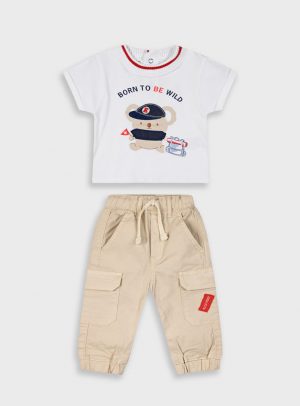 Set t-shirt and pants for baby boys (3 - 24 months)