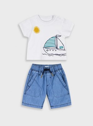 Set t-shirt and shorts for baby boys (3 - 24 months)