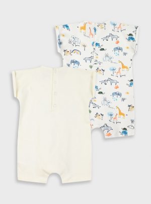 Set of 2 rompers for baby boys (0 - 18 months)