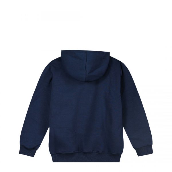 Boy΄s fleece jacket with built-in hood and zip