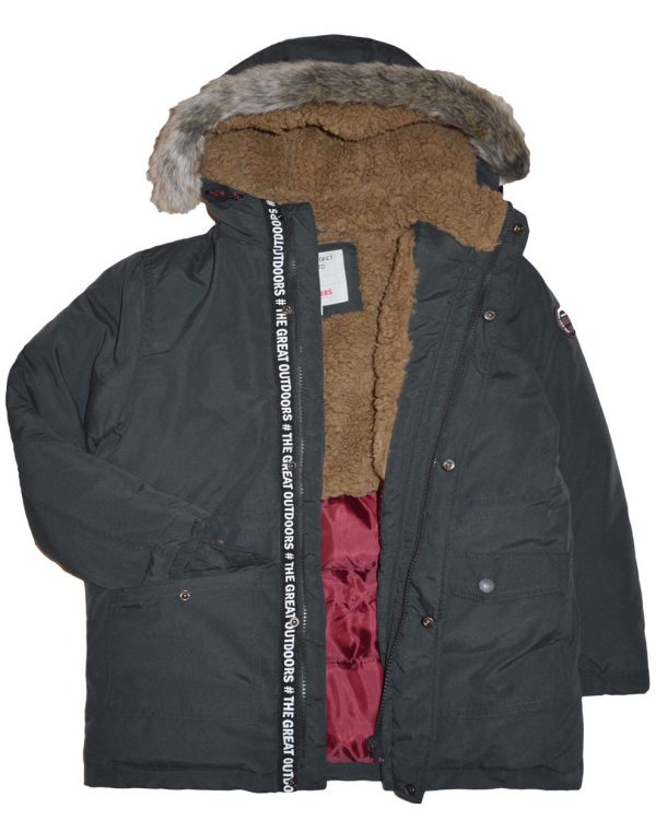 Coat with polar fleece lining for boys