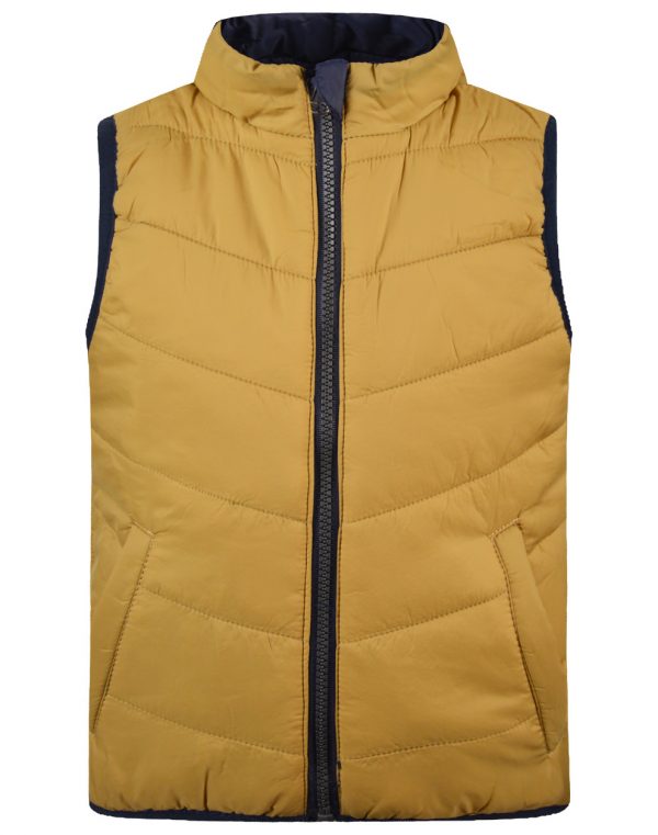 Sleeveless reversible jacket