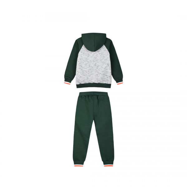 Fleece tracksuit with jacket and peached inside for boys