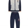 Fleece tracksuit with jacket and peached inside for boys