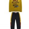 Fleece tracksuit with print for boy