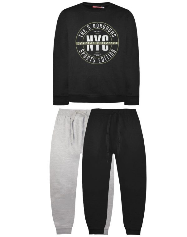 Jogging suit 3 pcs with soft fluffy finish to the inside