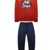 Fleece tracksuit with print for boy