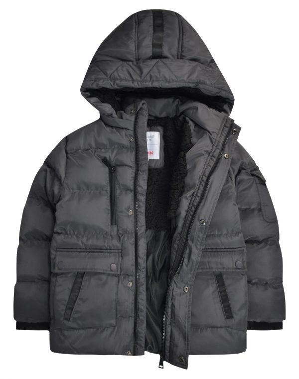 hooded jacket for Boys with a fleece lining