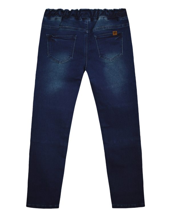 Elastic boy΄s jeans with elasticated waistband