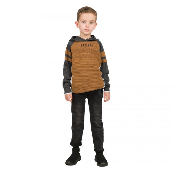 Elastic boy΄s jeans with elasticated waistband