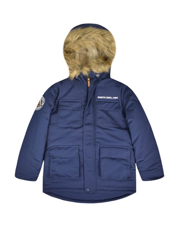 Boy΄s jacket with inner lining and hood