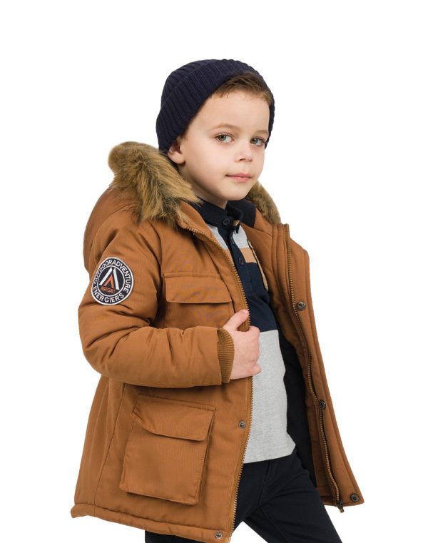 Boy΄s jacket with inner lining and hood