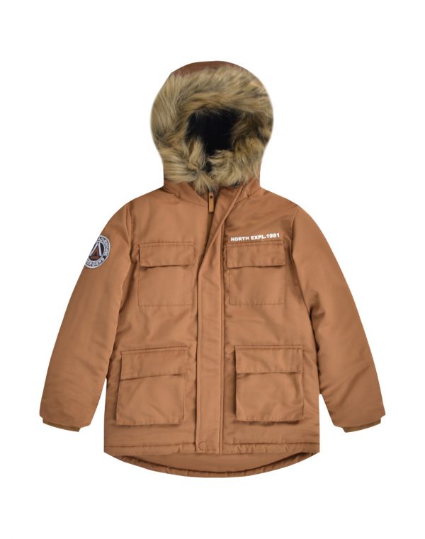 Boy΄s jacket with inner lining and hood