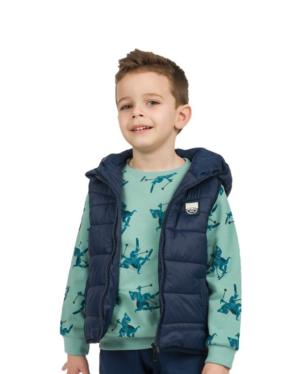 Sleeveless hooded jacket for Boys