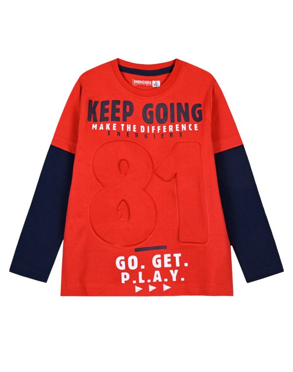 Boys΄ Mako Print Cotton T-Shirt