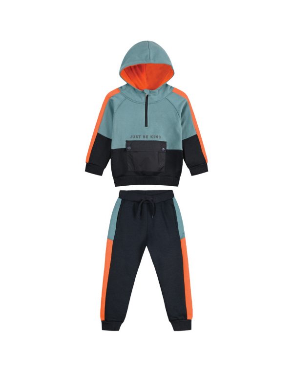 Boy΄s Fleece Tracksuit with hood