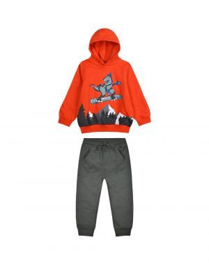 Boy΄s Fleece Tracksuit with hood