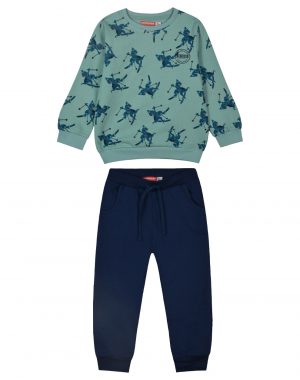 Boy΄s Fleece Tracksuit with allover print