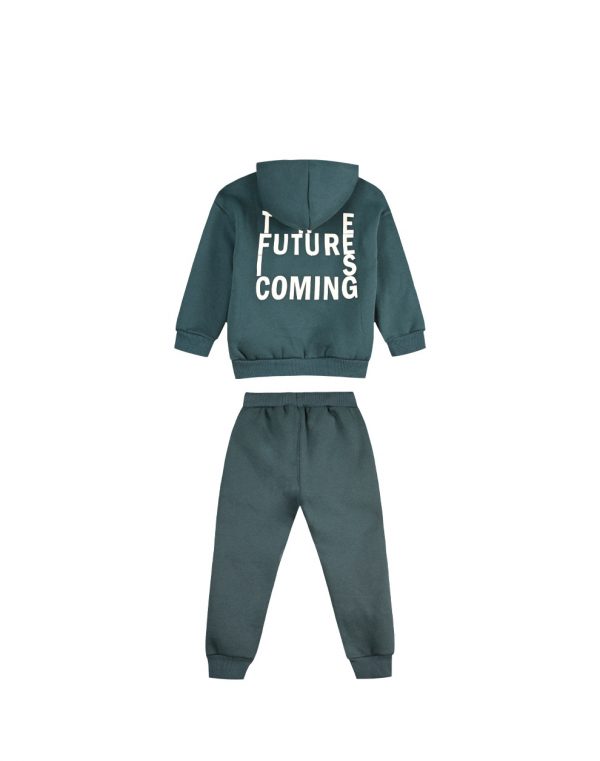 Boy΄s Fleece Tracksuit with print and hood