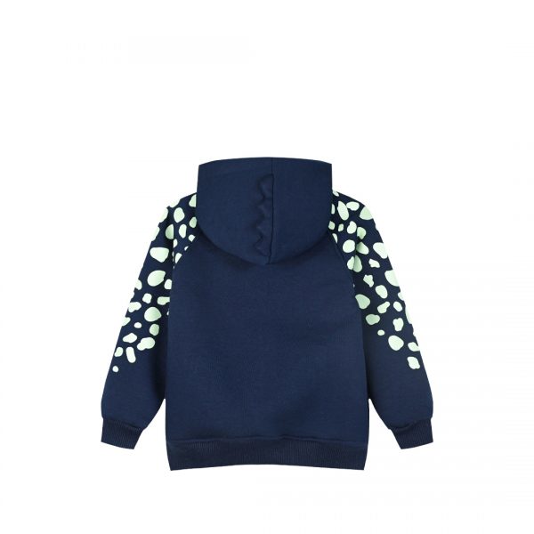 Fleece jacket with hood for boys