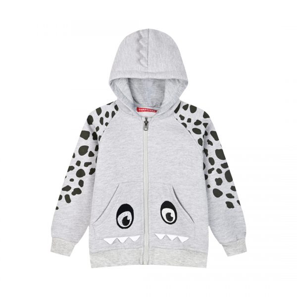 Fleece jacket with hood for boys