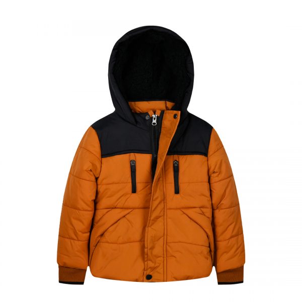 Coat with polar fleece lining for boys