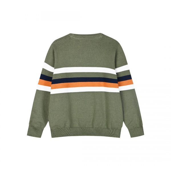 Stripped knit pullover for boys