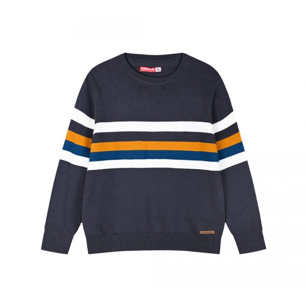 Stripped knit pullover for boys