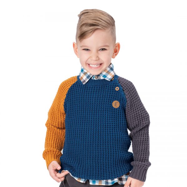 Colour block sweater for boys