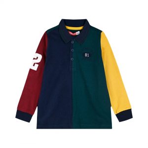 Long sleeve polo for boys