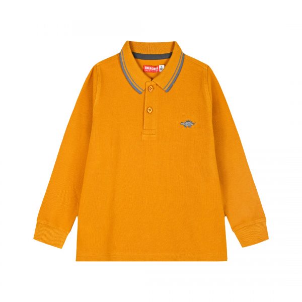 Long sleeve polo for boys