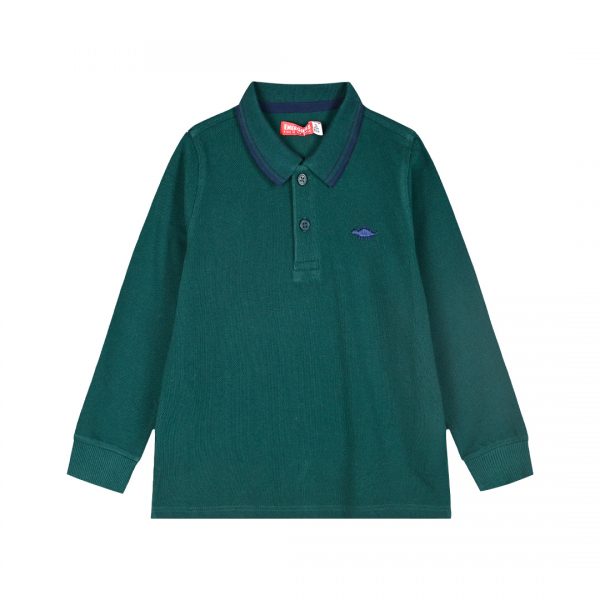 Long sleeve polo for boys