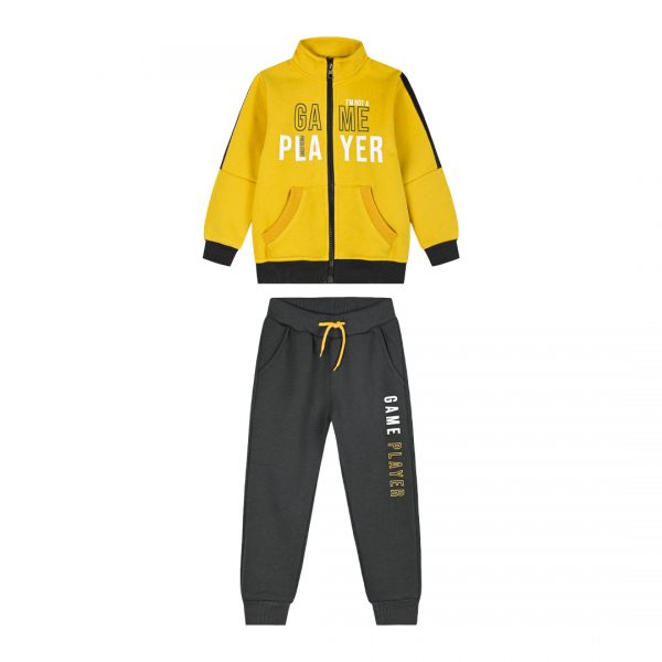 Fleece tracksuit with jacket for boys