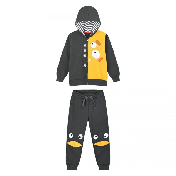 Fleece tracksuit with jacket for boys