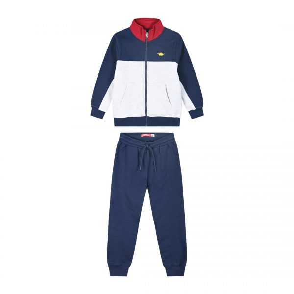 Fleece tracksuit with jacket for boys