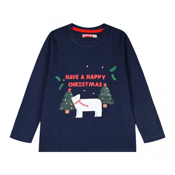 Shirt with Christmas print for boys