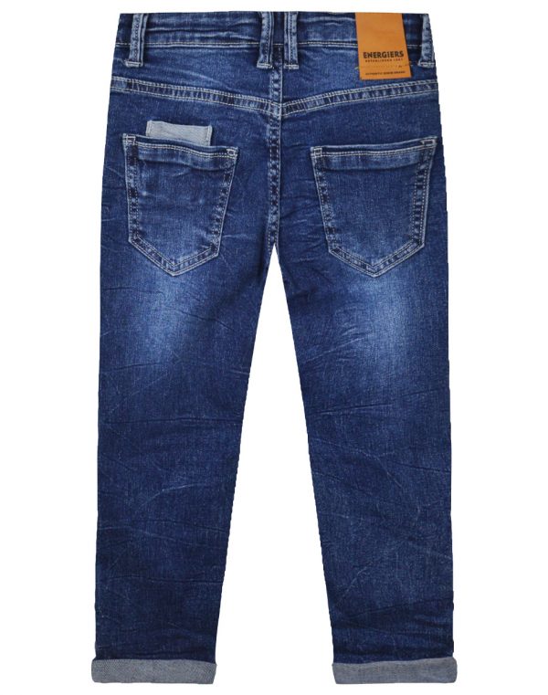 Jean trousers with destroy effects