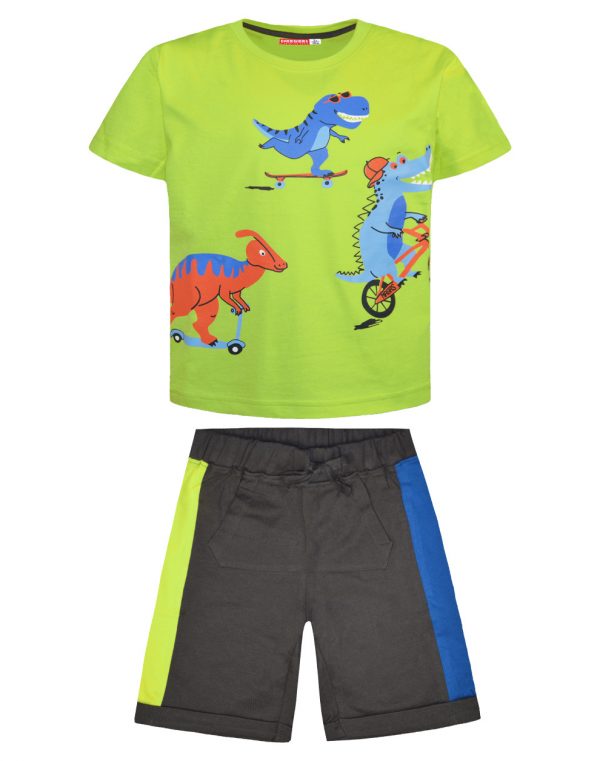 Jersey set print dinosaurs