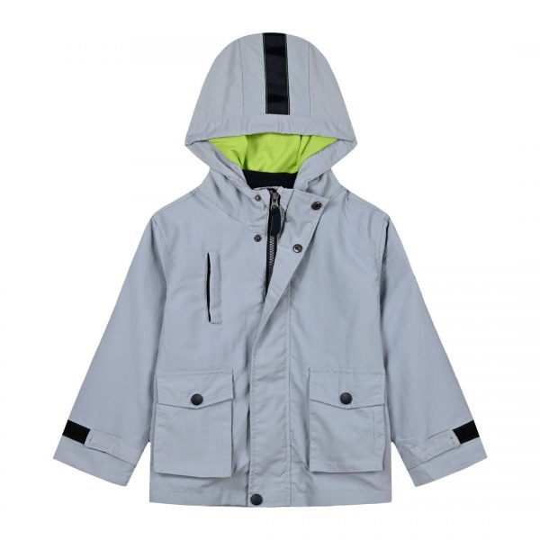 Boy's light, waterproof jacket with hood