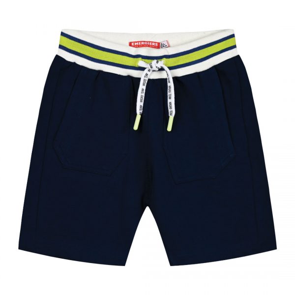 Boy΄s bermuda with pockets and tricoloured elastic waistband