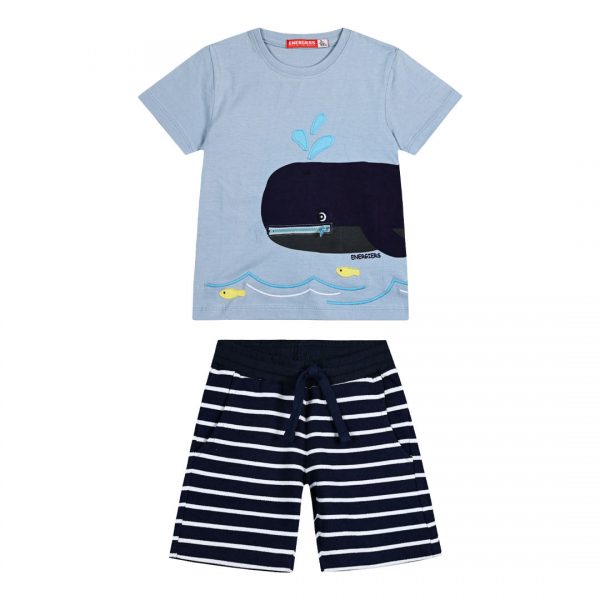 Boy΄s jersey set with print and embroidery