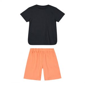 Boy΄s jersey set with print on the shirt and bermuda