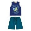 Boy΄s jersey set with sleeveless shirt with print