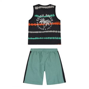 Boy΄s jersey set with sleeveless shirt with print